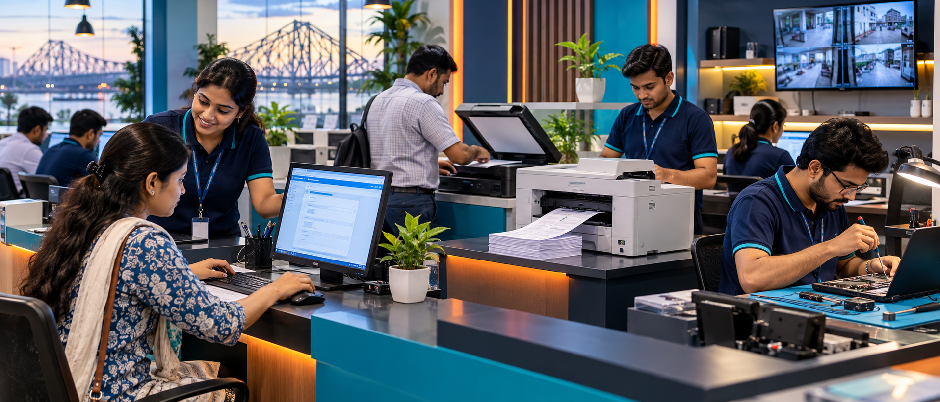 Organized digital service desk offering document, online and IT support
